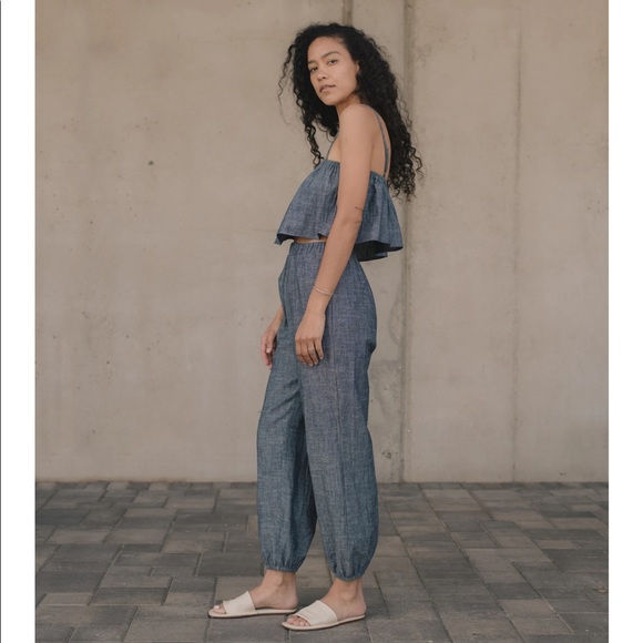 *Reserved* OZMA Neale Top - Organic Chambray - Indigo XS + Vivian Top XS 💙 - Picture 5 of 10